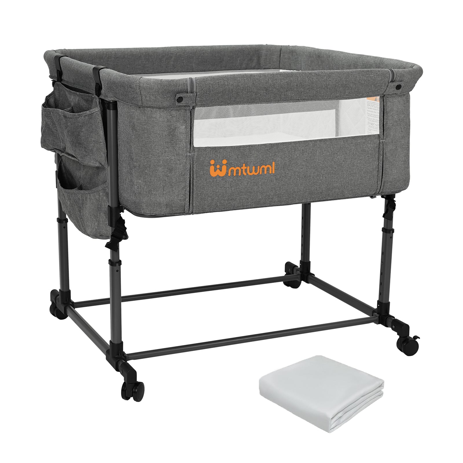 【値下げ中】MTWML Twin Bassinet2 双子用ベビーベッド グレー Twin Bassinet for 2 Babies(Deep Grey) – MTWML Store