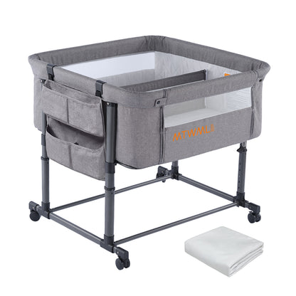 Twin Bassinet for 2 Babies(Deep Grey)