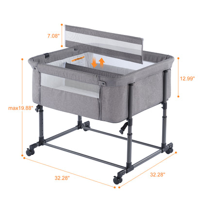 Twin Bassinet for 2 Babies(Deep Grey)