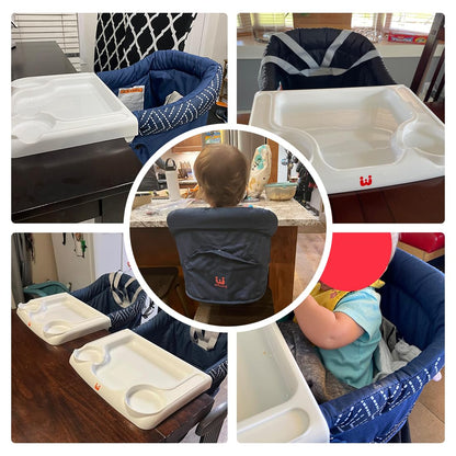 Hook On High Chair with Tray(Pure-Black)