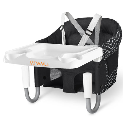 Hook On High Chair with Tray(Stripe-Black)