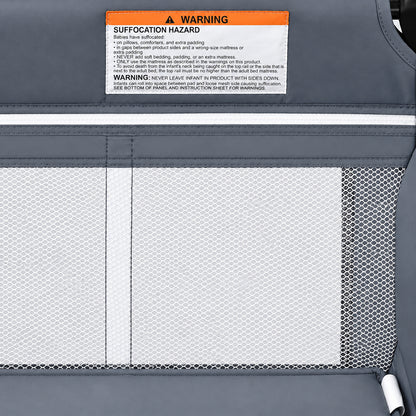 3 in 1 Portable Baby Playard with Bassinet(Deep Grey)