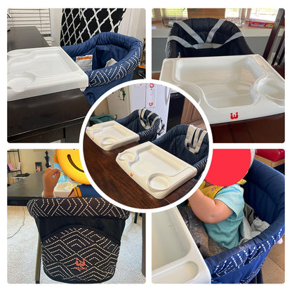 Hook On High Chair with Tray(Stripe-Black)
