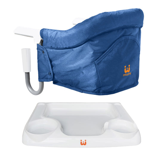 Hook On High Chair with Tray(Pure-Blue)