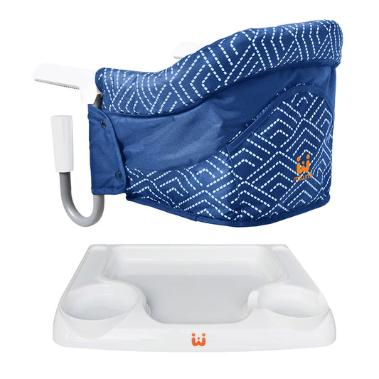 Hook On High Chair with Tray(Stripe-Blue)