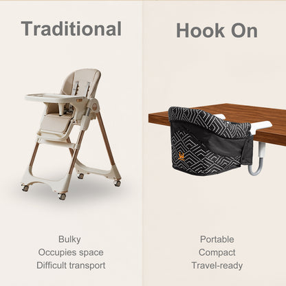 Hook-On High Chair(Stripe-Black)