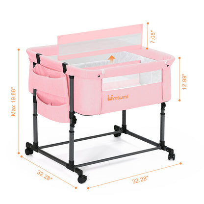 Twin Bassinet for 2 Babies(Pink)