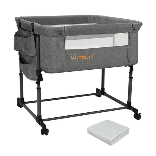 Twin Bassinet for 2 Babies(Deep Grey)