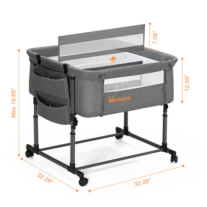 Twin Bassinet for 2 Babies(Deep Grey)