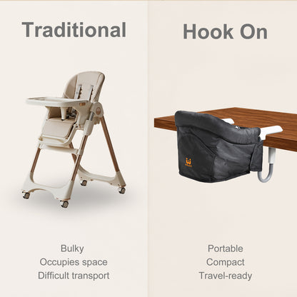 Hook-On High Chair(Pure-Black)