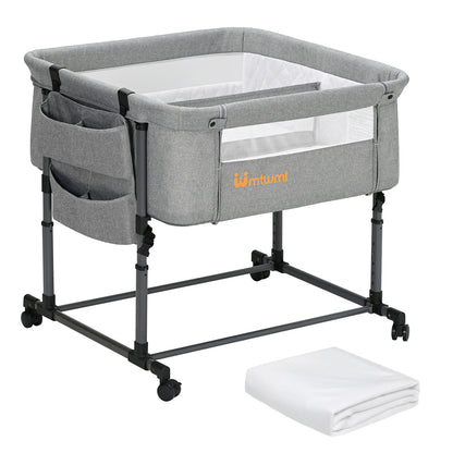 Twin Bassinet for 2 Babies(Light Grey)