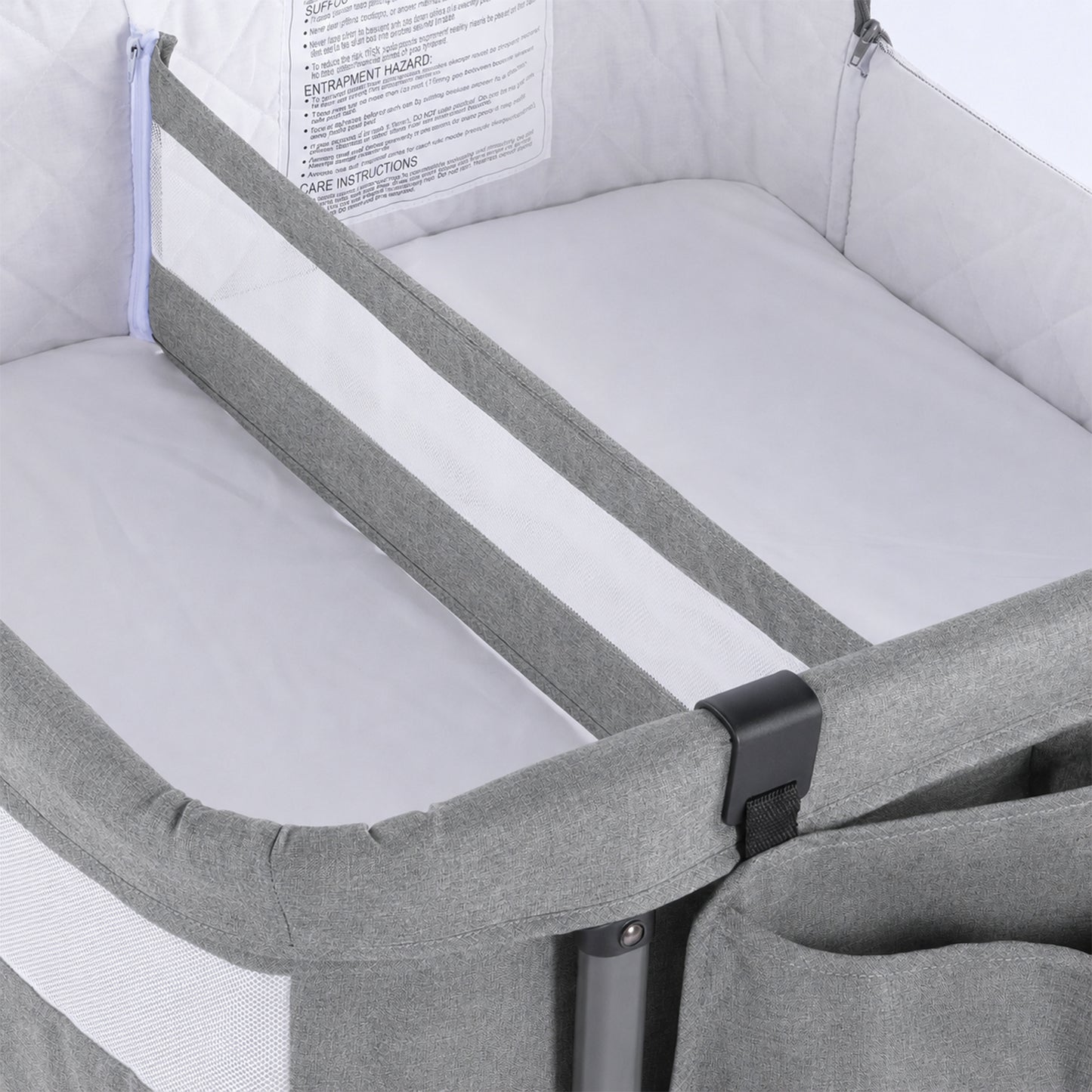 Twin Bassinet for 2 Babies(Light Grey)