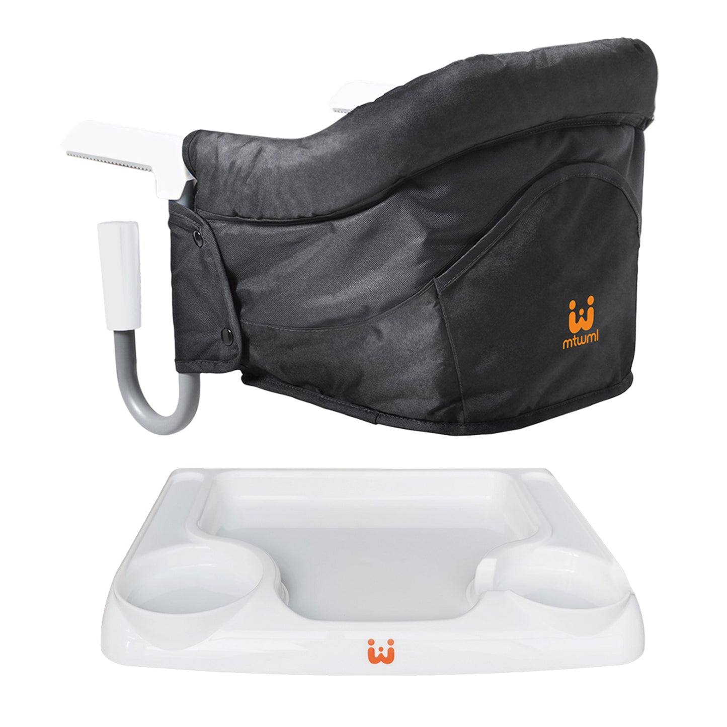 Hook On High Chair with Tray(Pure-Black)