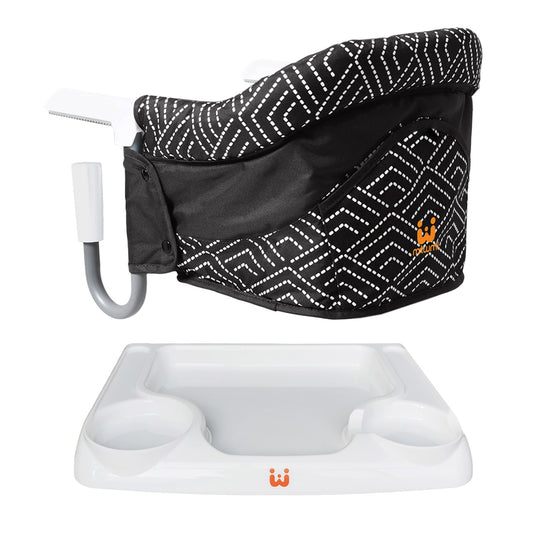 Hook On High Chair with Tray(Stripe-Black)