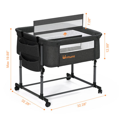 Twin Bassinet for 2 Babies(Black)