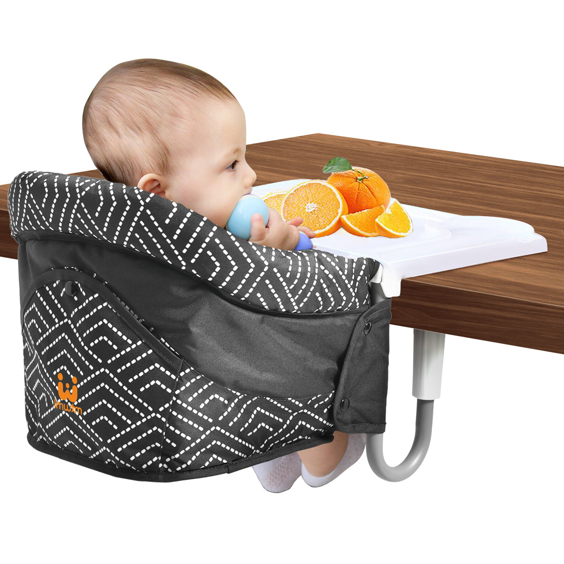 Hook On High Chair with Tray(Stripe-Black)
