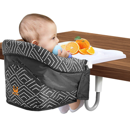Hook On High Chair with Tray(Stripe-Black)