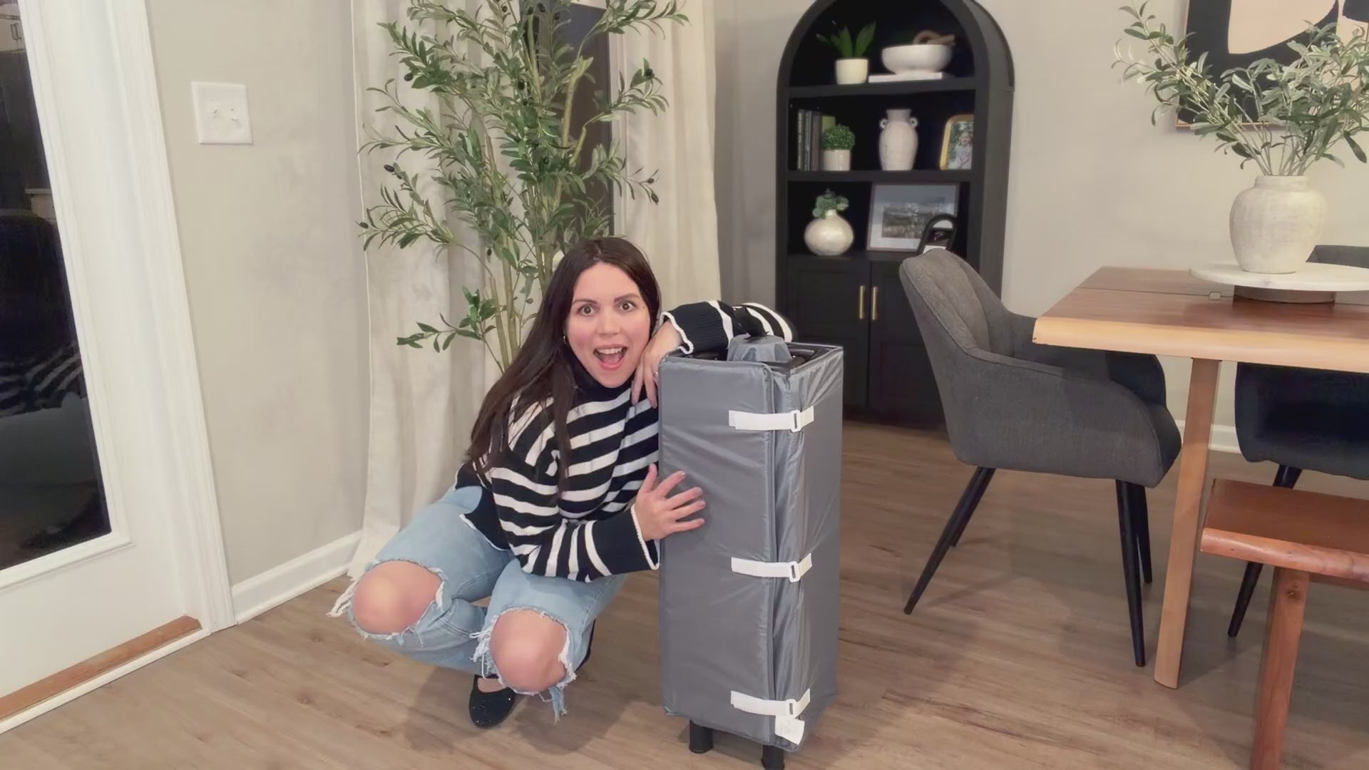 Load video: MTWML 5 in 1 Pack and Play with Bassinet Review By Sharon